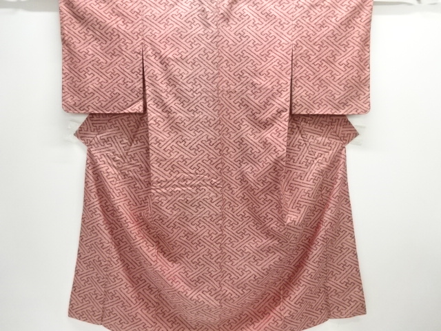 JAPANESE KIMONO / ANTIQUE KIMONO / TAISHO ROMAN STYLE / SILK / TSUMUGI / WOVEN SAYAGATA